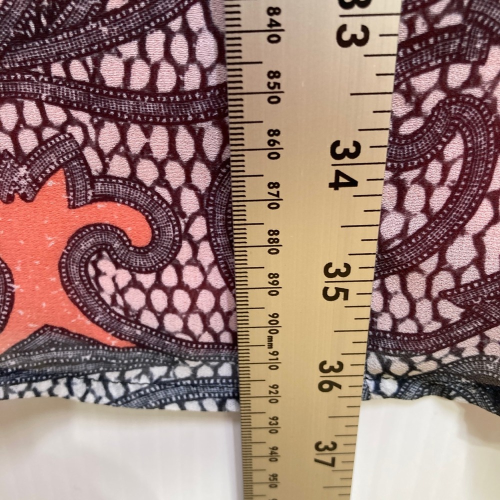 Kardashian Kollection Womens L Paisley Lace Print Sleeveless Top Cut Out Back - Picture 12 of 15